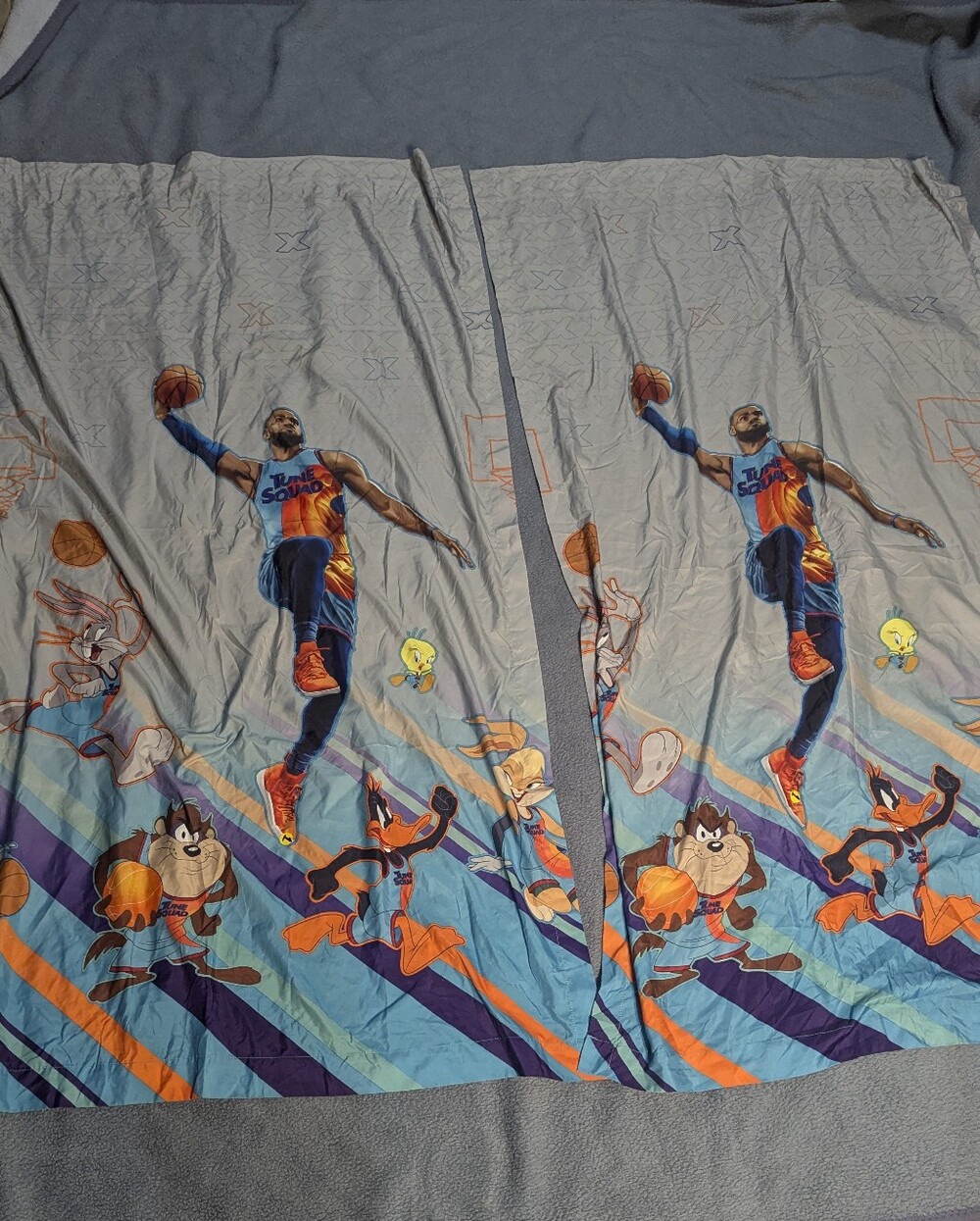 Two-panel children's curtain set featuring an official design from the movie *Sp